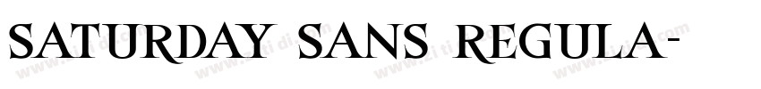 saturday sans regula字体转换